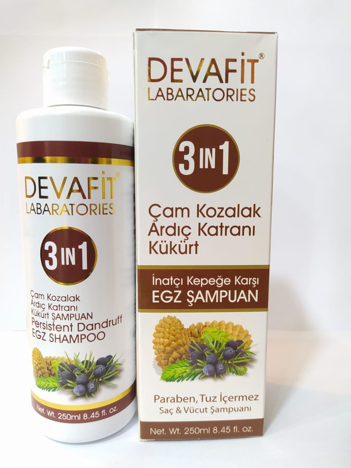 Devafit Çam Kozalak Ardıç Katranı Kükürt Özlü Şampuan 250 ml
