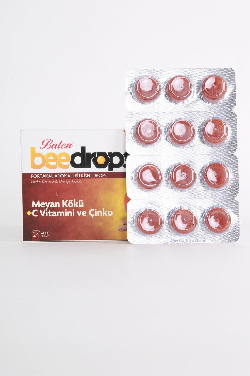 Balen Bitkisel Drops Boğaz Pastili (Portakal Aromalı)