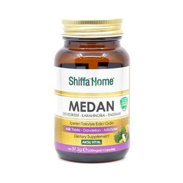 Shiffa Home Medan Devedikeni-Karahindiba-Enginar İçeren Takviye Edici Gıda (620mg x 60 Kapsül)