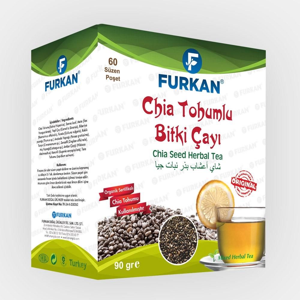 Furkan Chia Tohumlu Bitki Çayı (60 Süzen Poşet)
