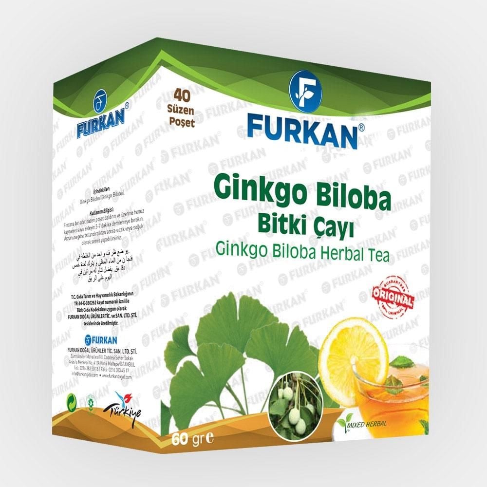 Furkan Ginkgo Biloba Bitki Çayı (60 Gr x 40 Süzen Poşet)